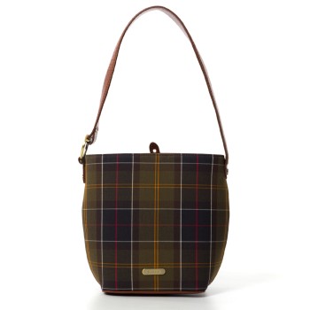 Borsa a secchiello in tartan Cedar Barbour