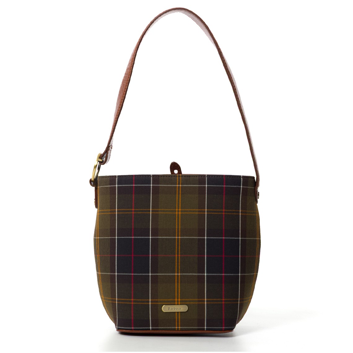 Borsa a secchiello in tartan Cedar Barbour