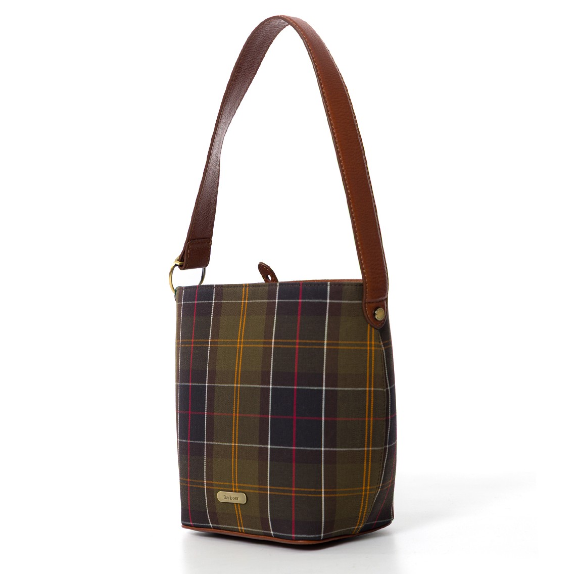 Borsa a secchiello in tartan Cedar Barbour