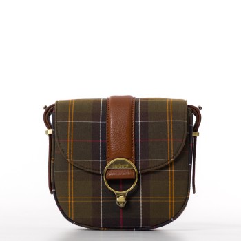 Borsa a tracolla con motivo tartan Elm Barbour