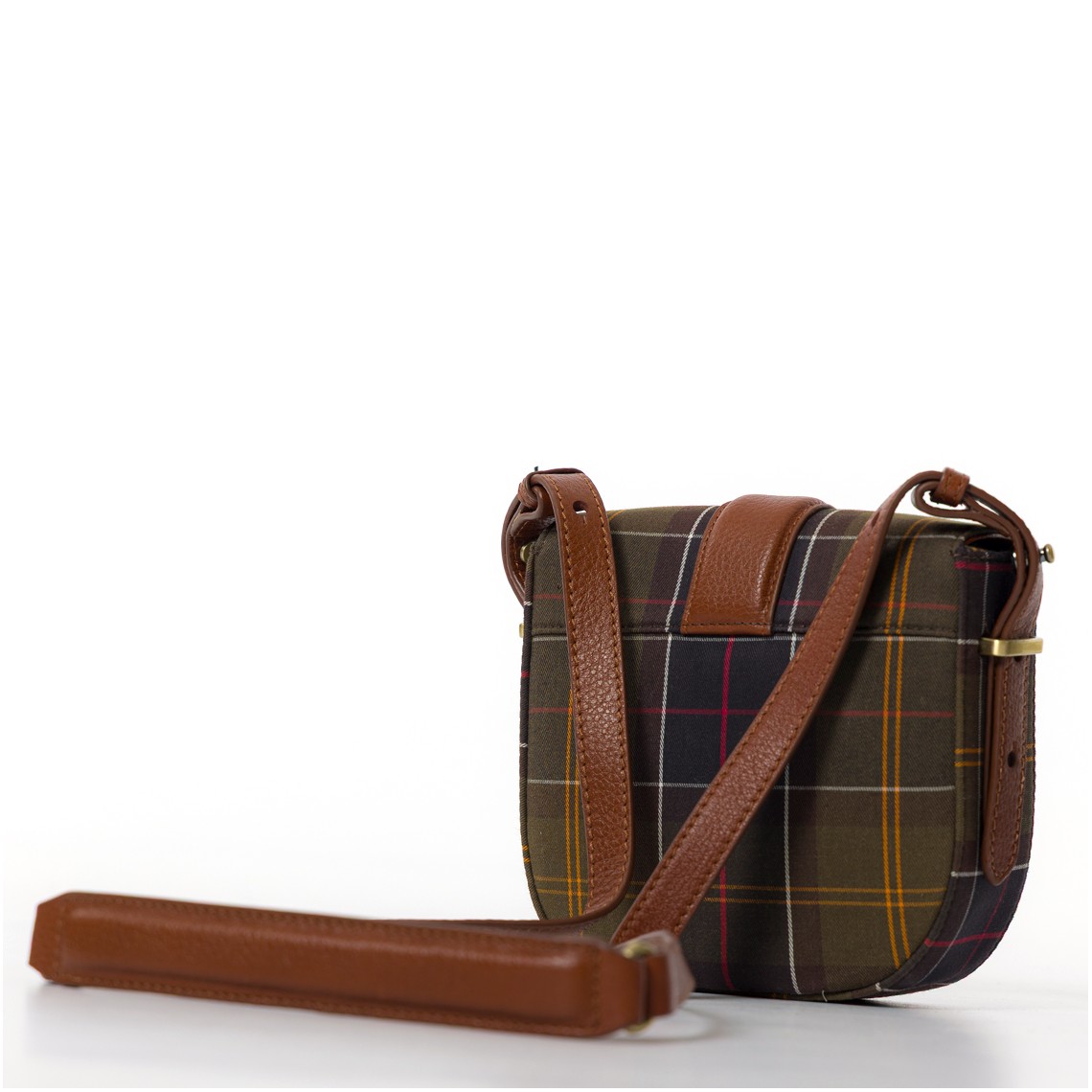 Borsa a tracolla con motivo tartan Elm Barbour