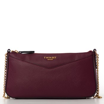 Borsa a tracolla Twinset in pelle sintetica saffiano