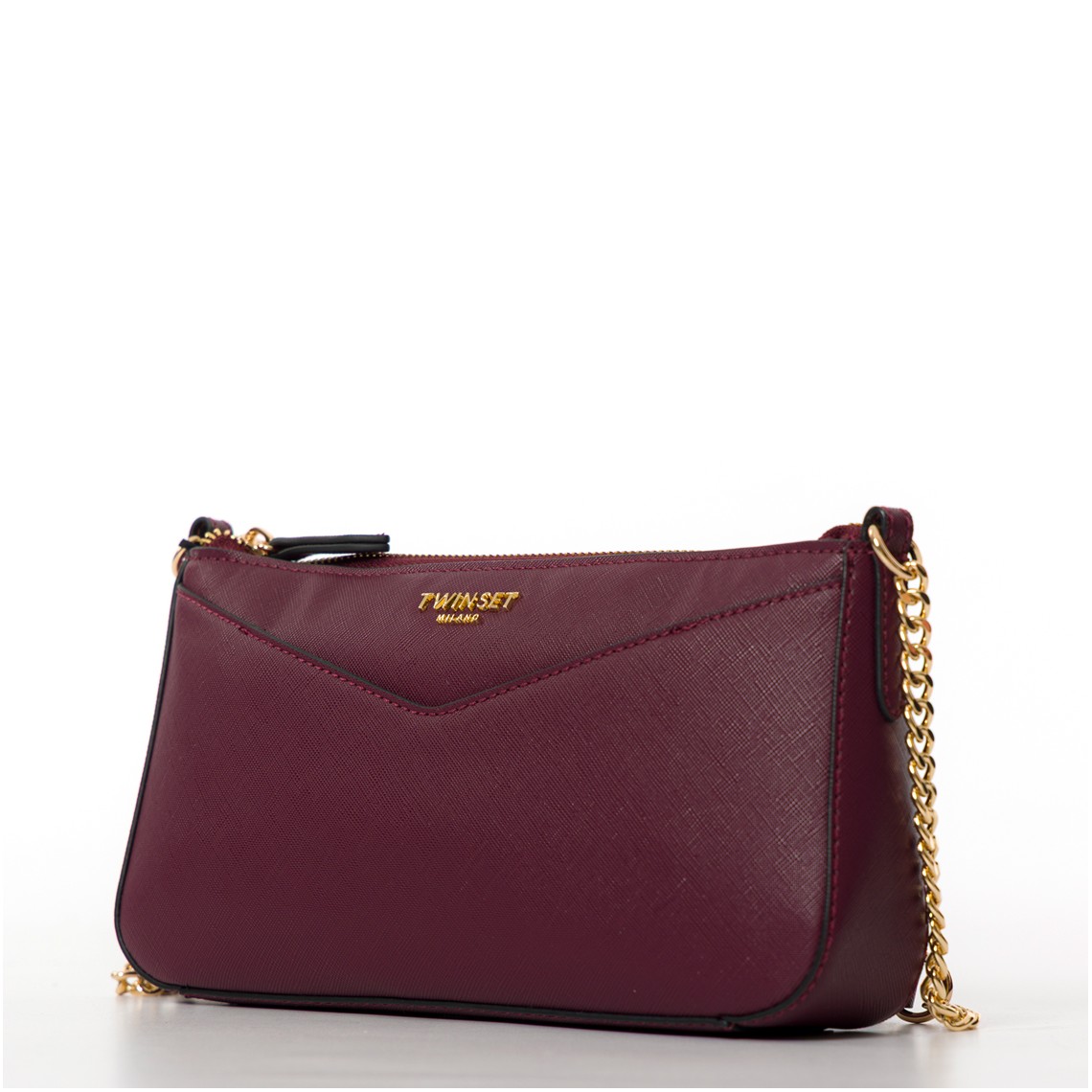 Borsa a tracolla Twinset in pelle sintetica saffiano