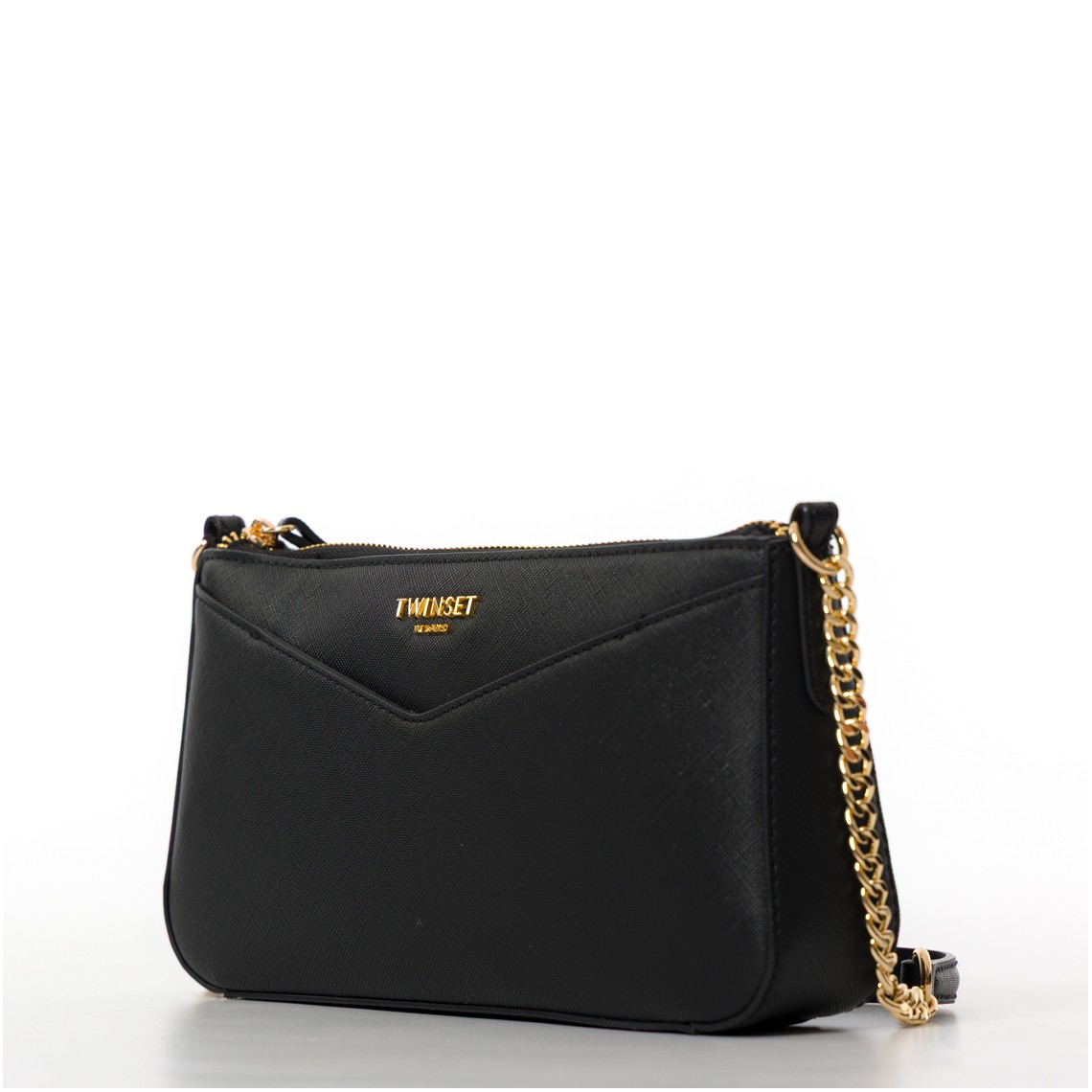 Borsa a tracolla Twinset in pelle sintetica saffiano