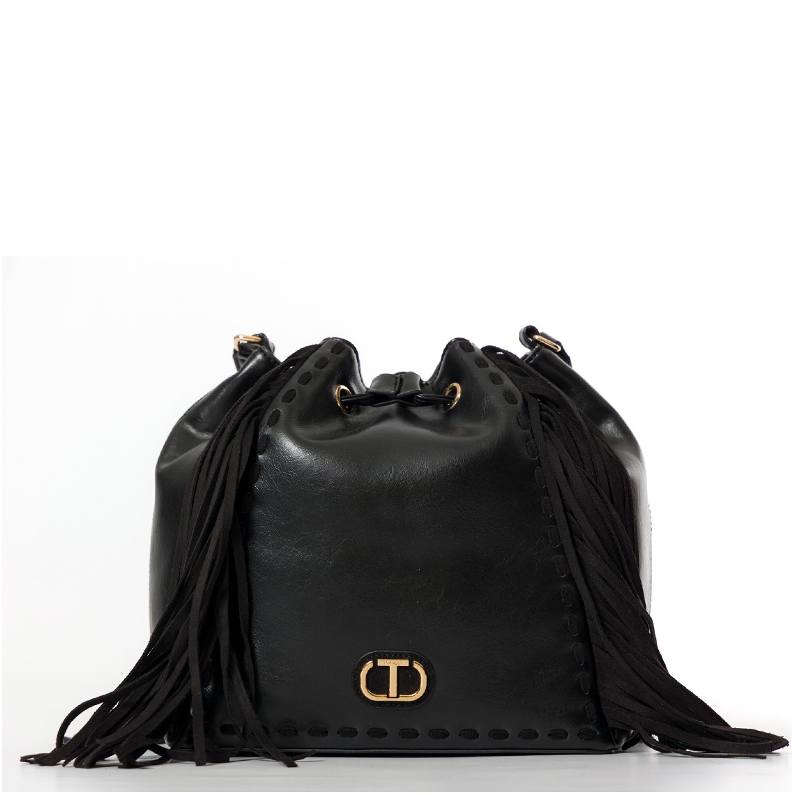 Borsa a secchiello 'Melrose' con frange Twinset