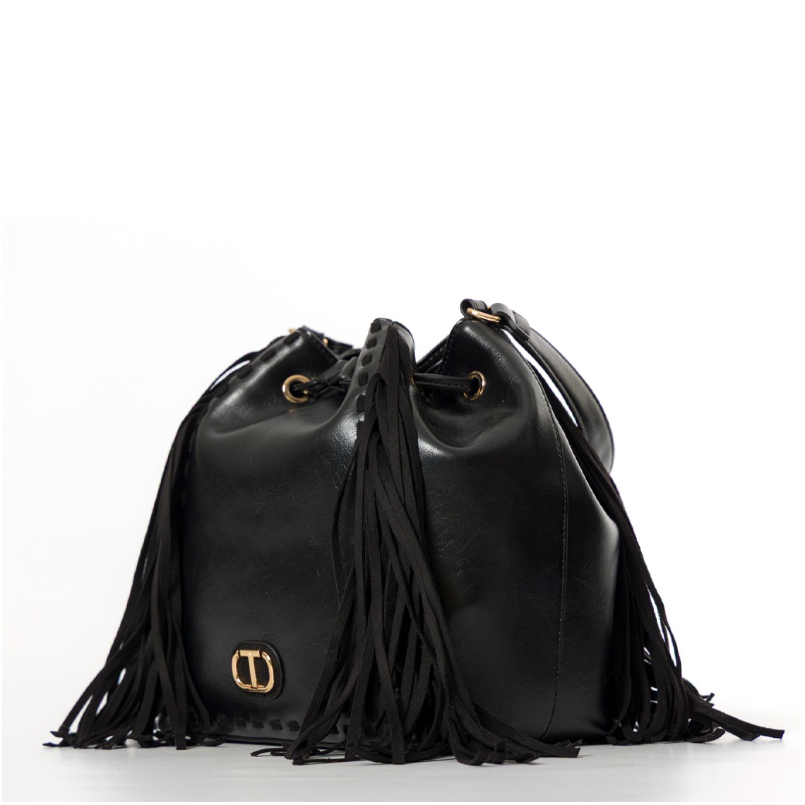 Borsa a secchiello 'Melrose' con frange Twinset