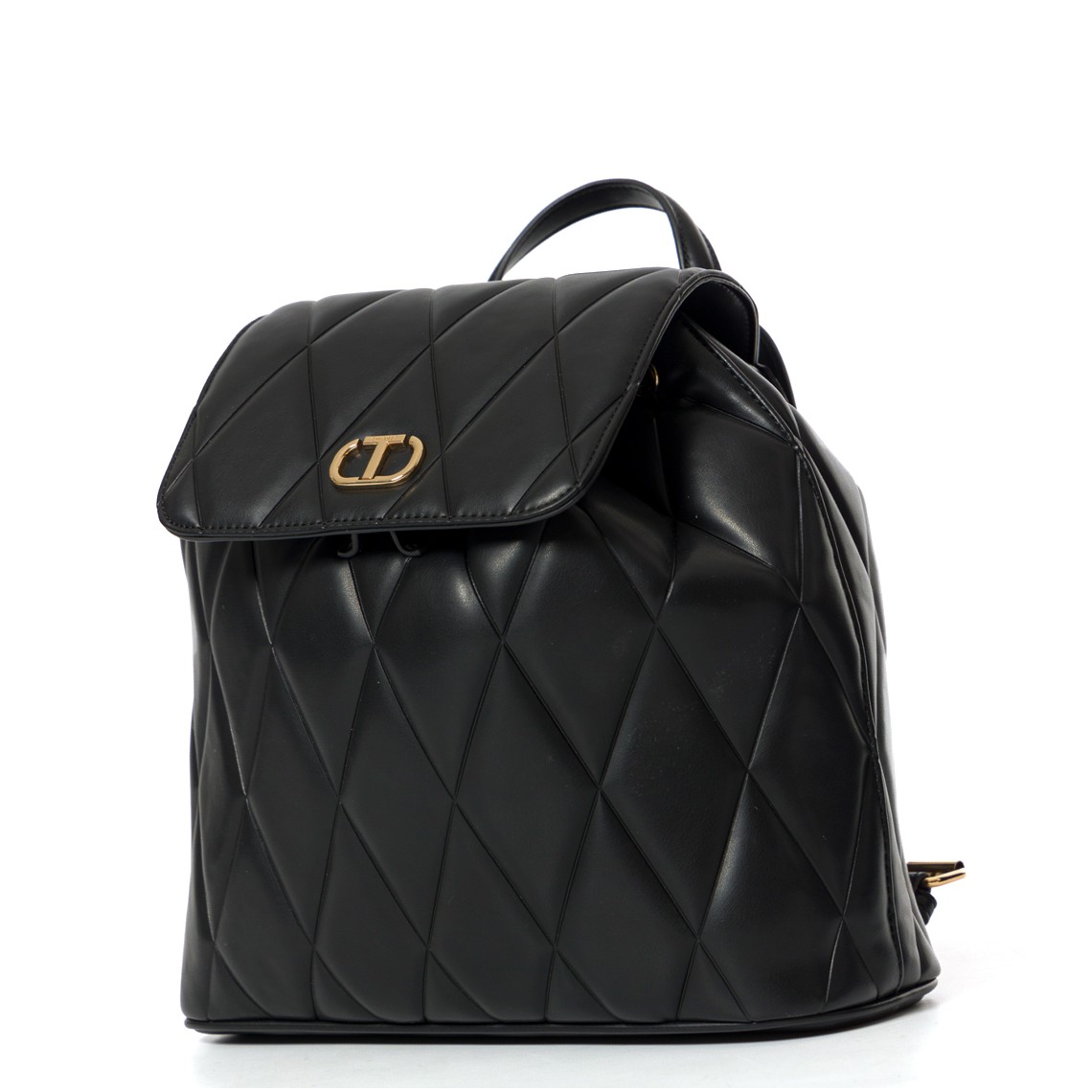 Zaino medio trapuntato con logo Twinset