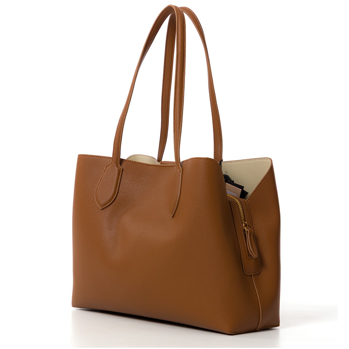Borsa shopper bicolore Twinset con Oval T