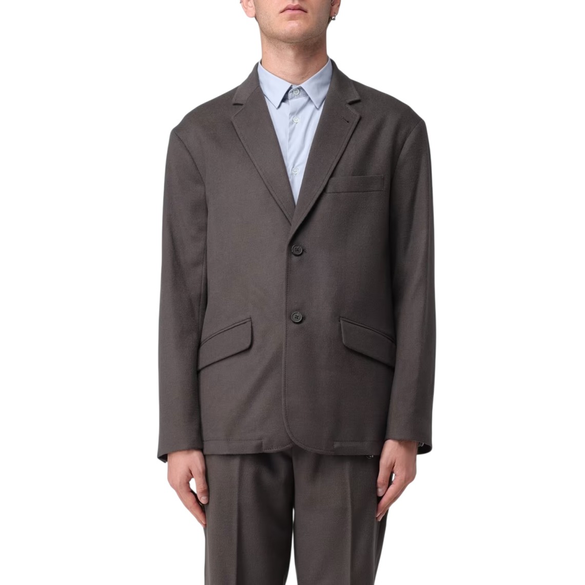 Giacca monopetto Emporio Armani in lana vergine