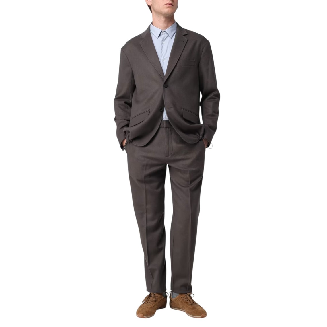 Giacca monopetto Emporio Armani in lana vergine