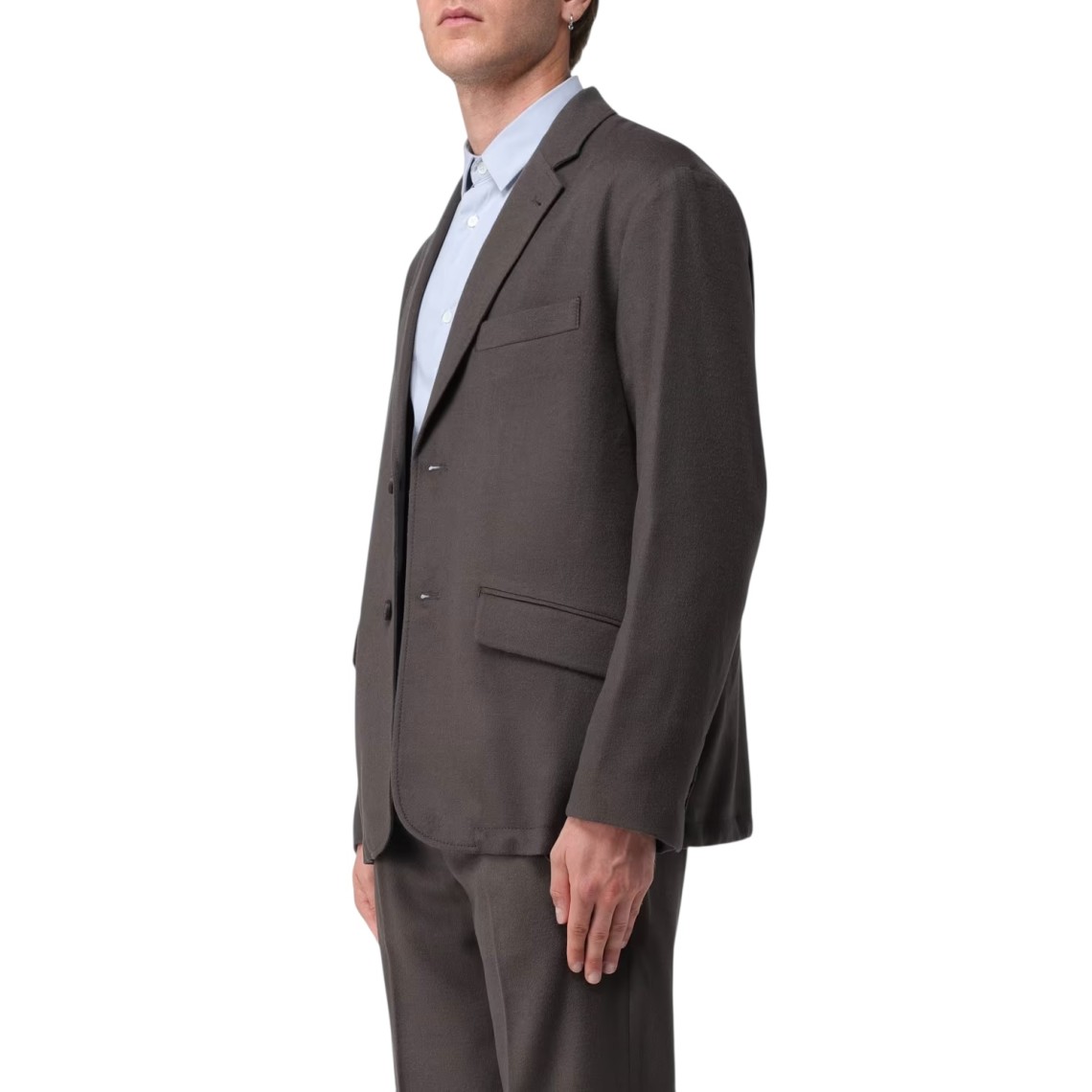 Giacca monopetto Emporio Armani in lana vergine