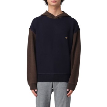 Felpa in maglia Emporio Armani con cappuccio