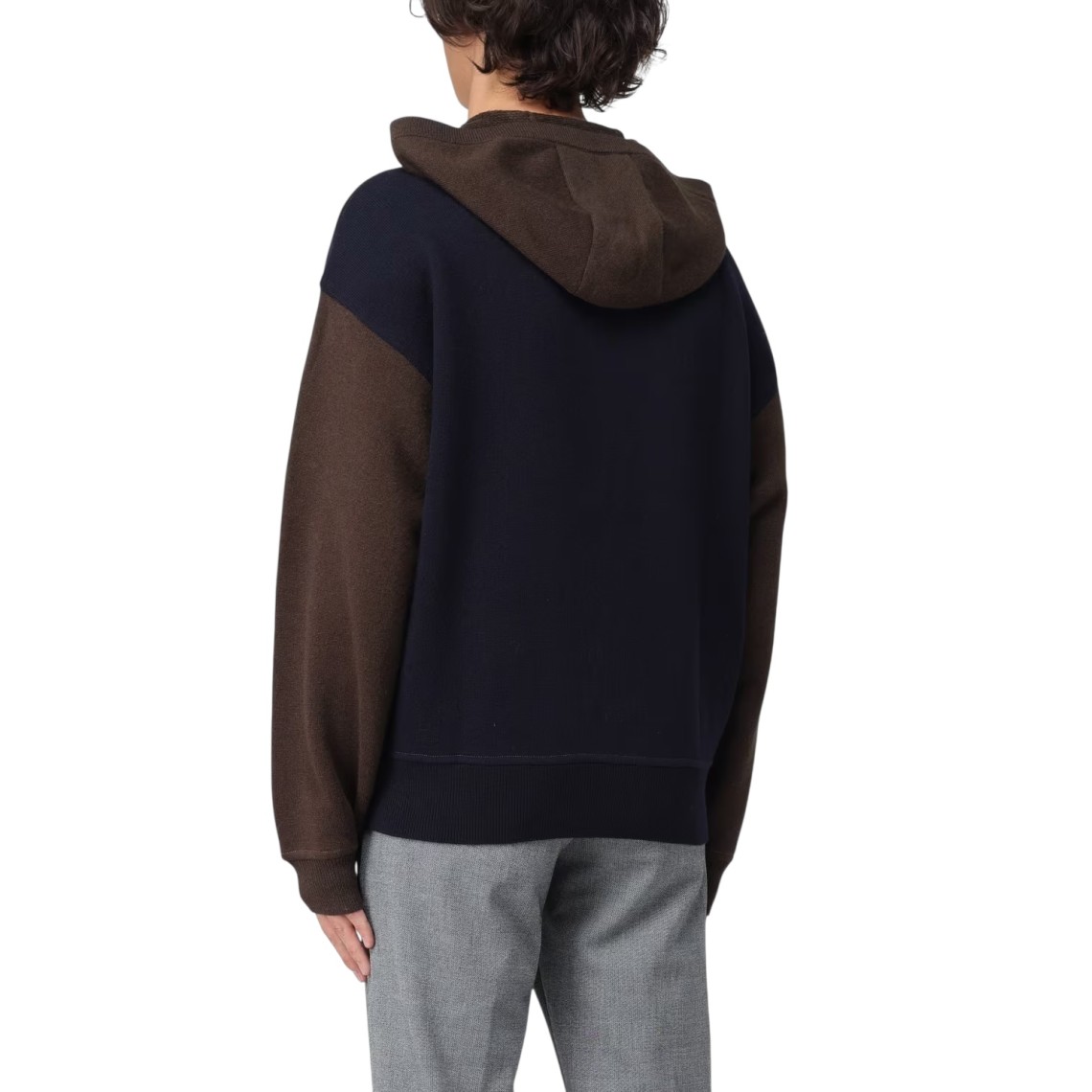 Felpa in maglia Emporio Armani con cappuccio