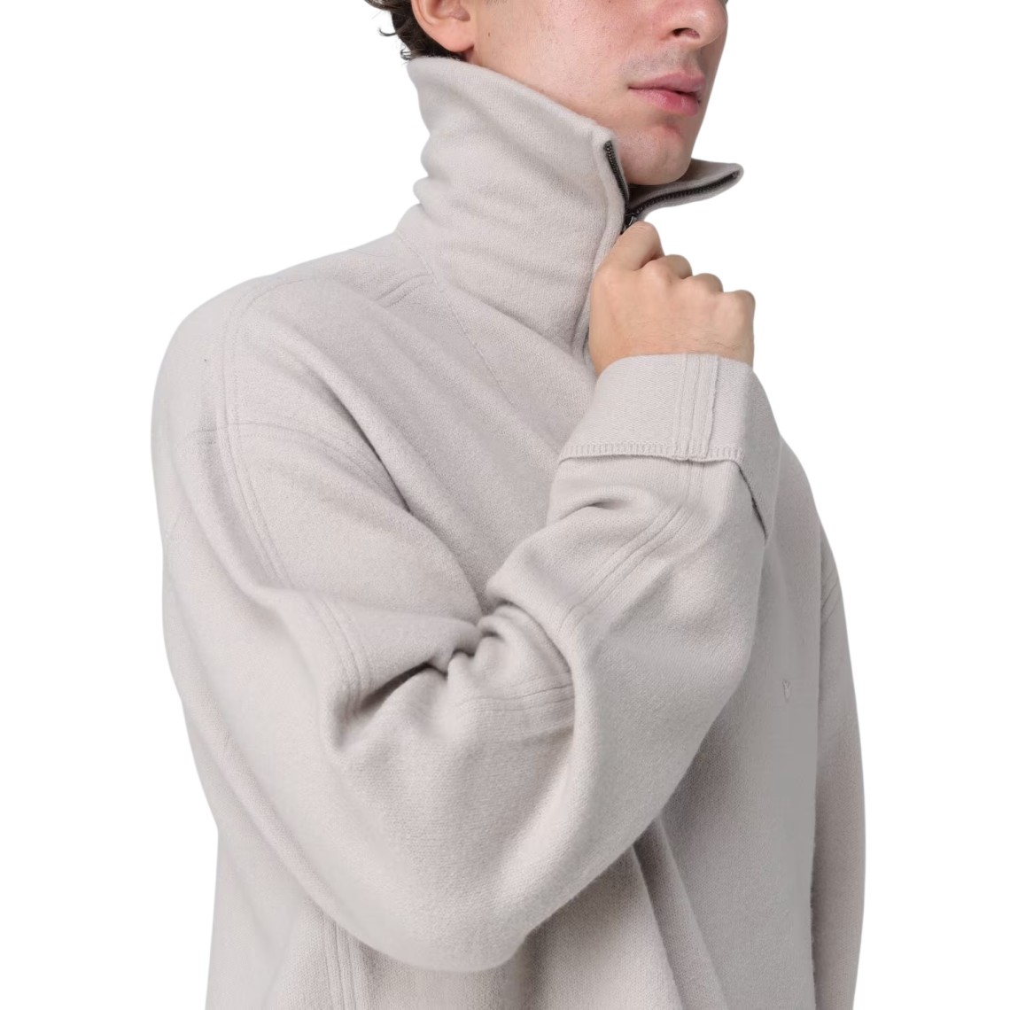 Maglia half-zip a collo alto Emporio Armani