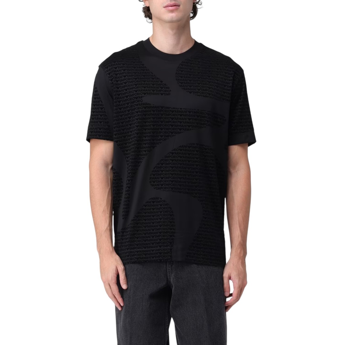 T-shirt Emporio Armani con logo all over