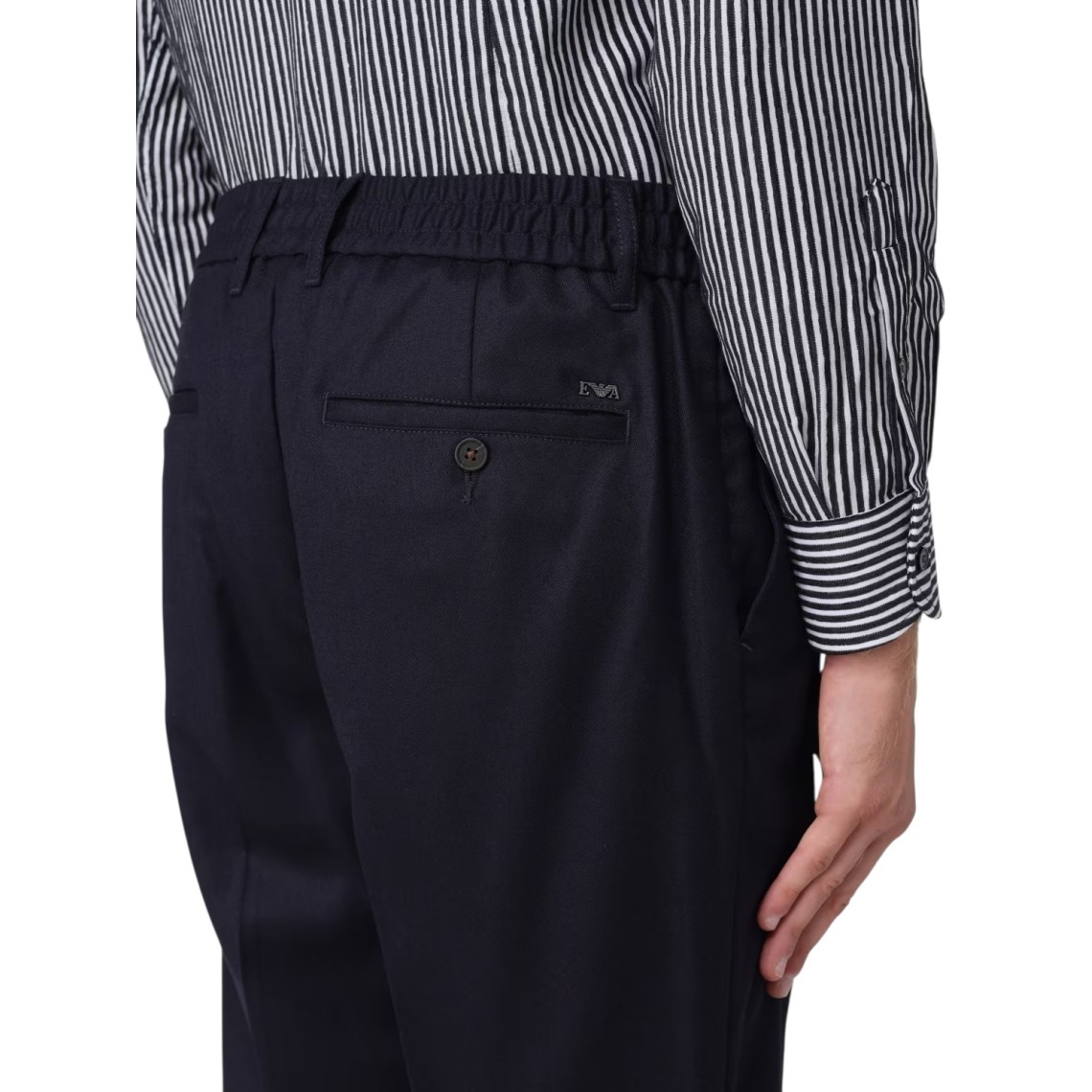 Pantalone Emporio Armani in lana vergine stretch