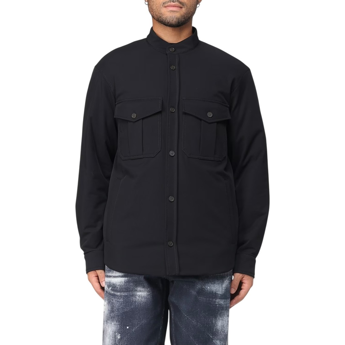 Overshirt Emporio Armani in tessuto tecnico