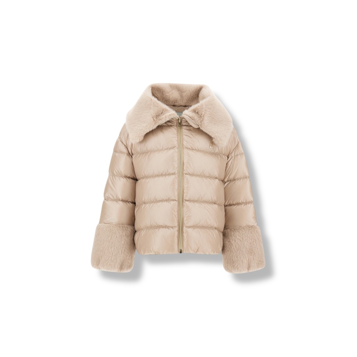 Giacca in nylon ultralight e lady alternative fur Herno bambina