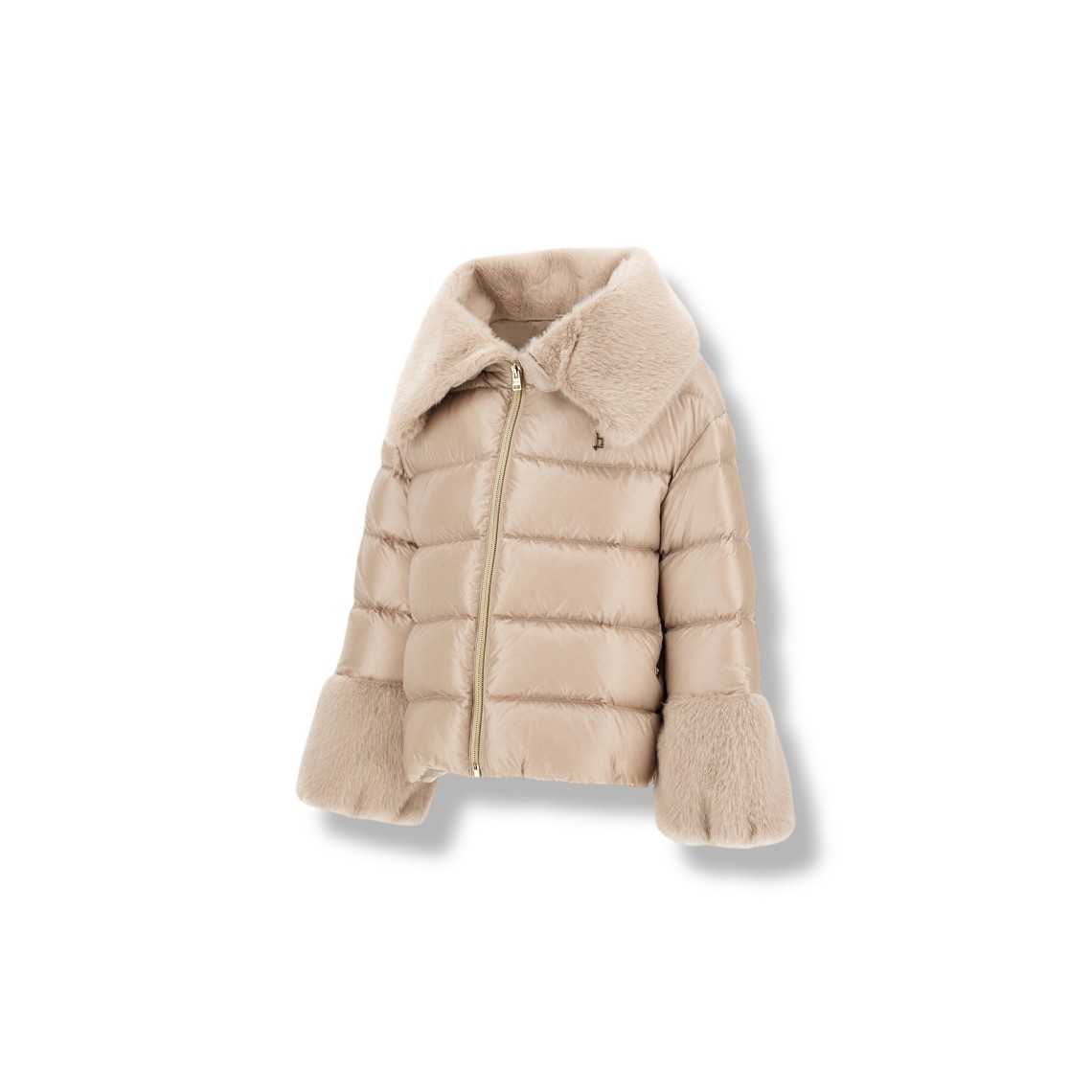 Giacca in nylon ultralight e lady alternative fur Herno bambina