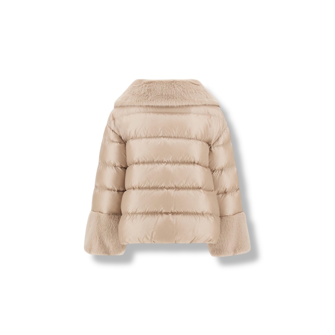 Giacca in nylon ultralight e lady alternative fur Herno bambina