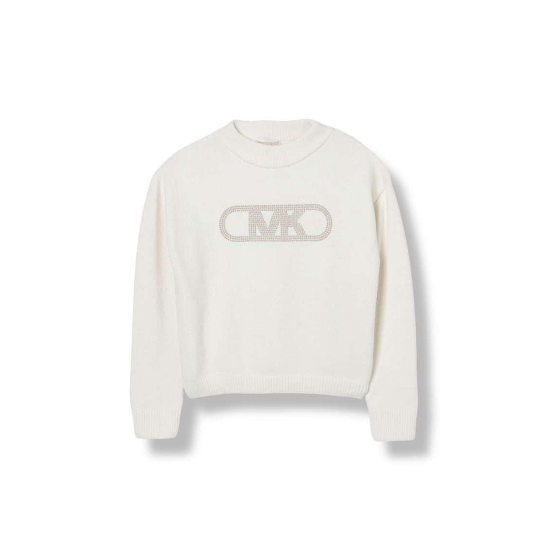 Maglia a girocollo con logo di strass Michael Kors bambina