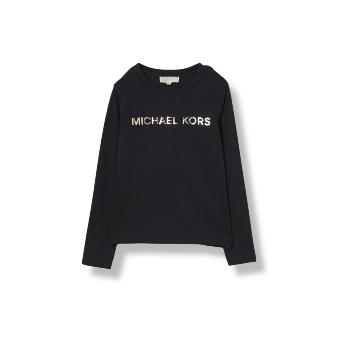 T-shirt in cotone con logo laminato Michael Kors bambina