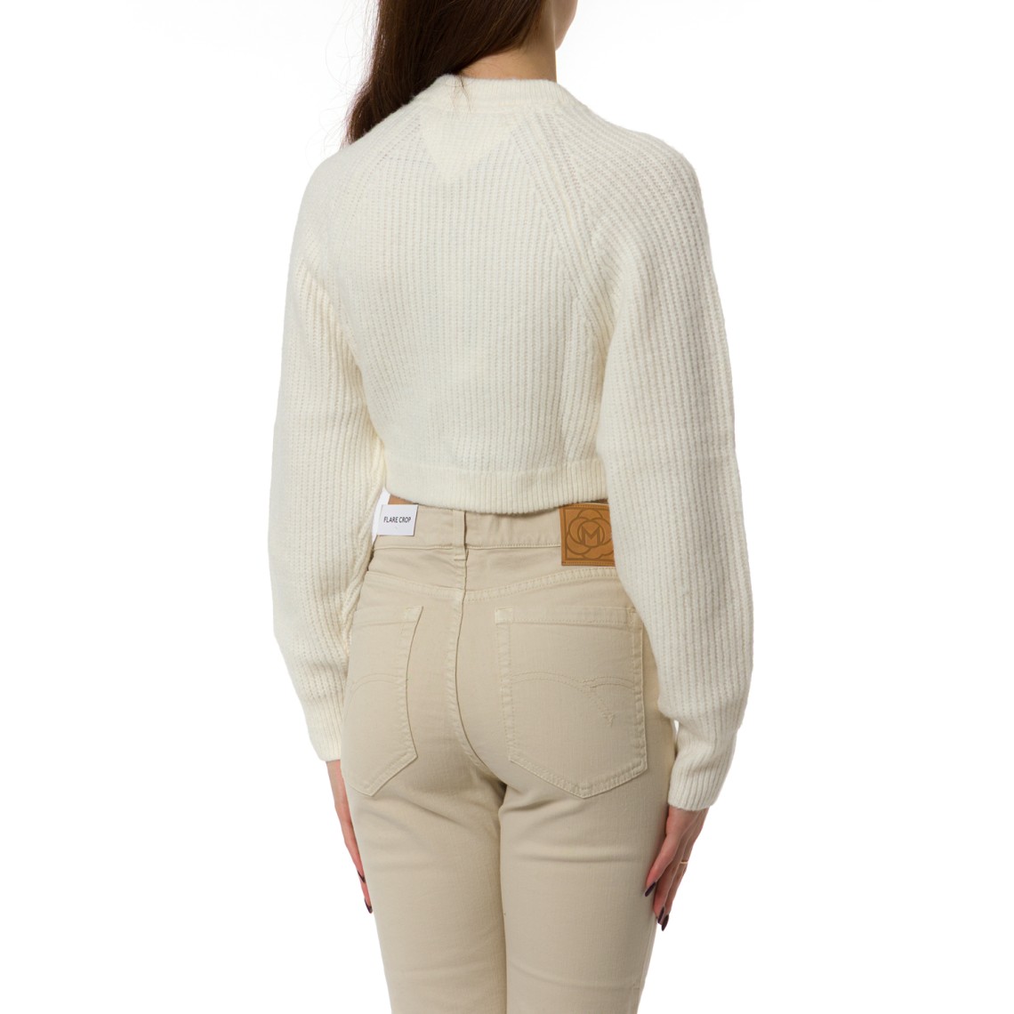 Pullover squadrato con lana e distintivo Tommy Jeans