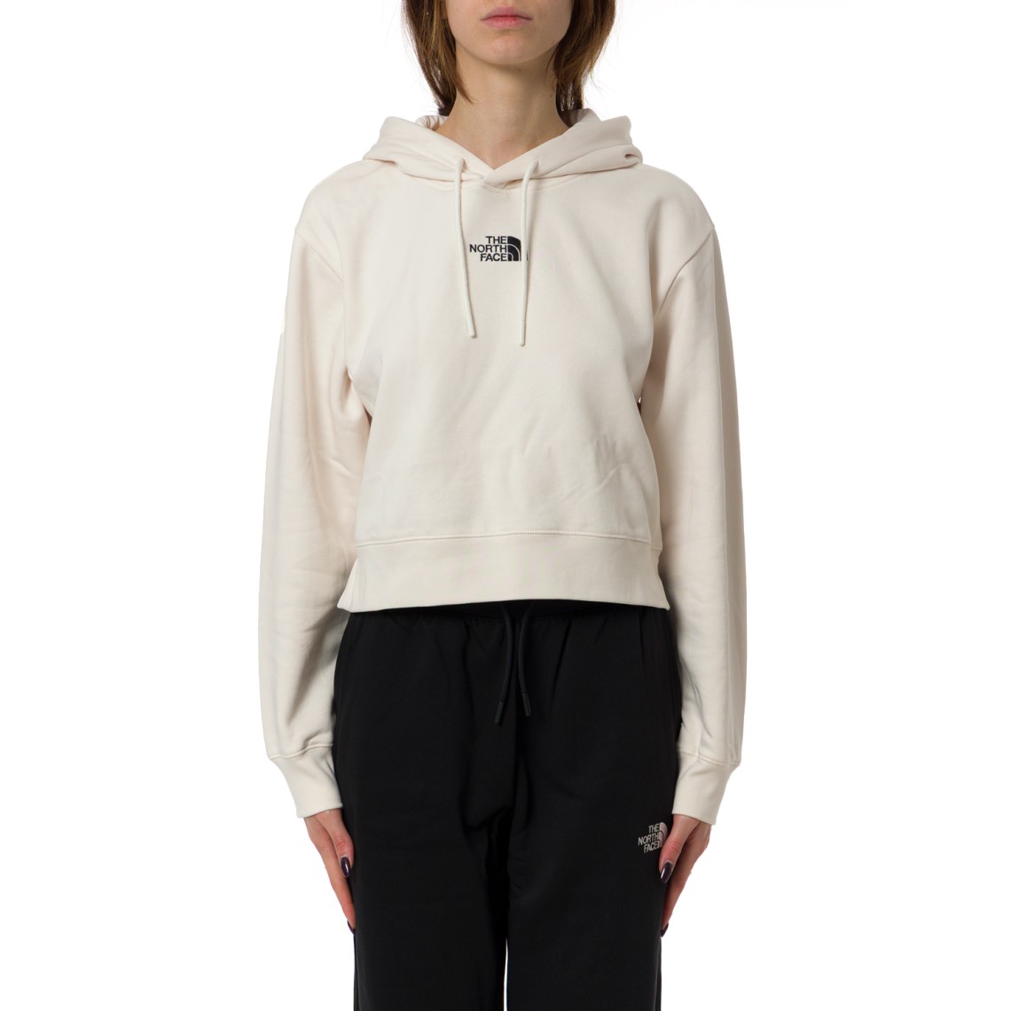 Felpa con cappuccio corta in vita Essential The North Face