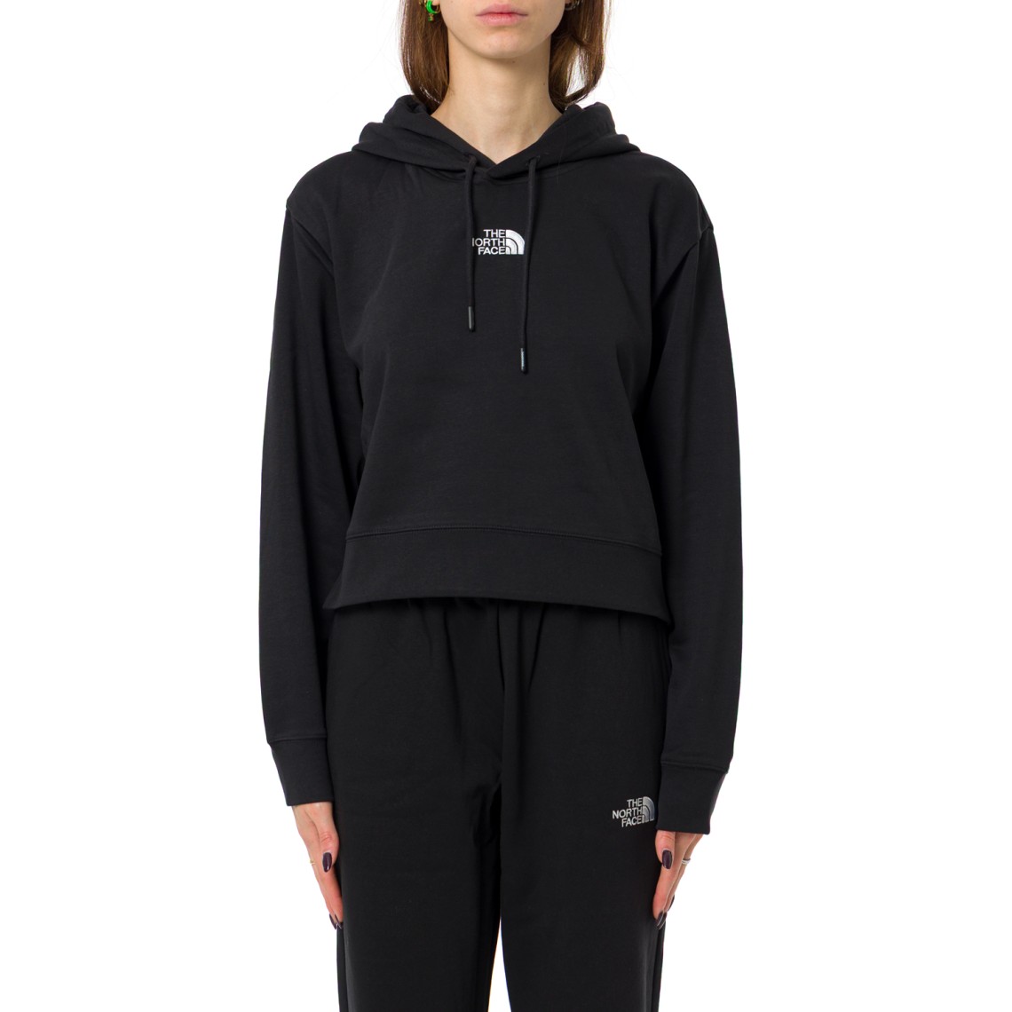 Felpa con cappuccio corta in vita Essential The North Face