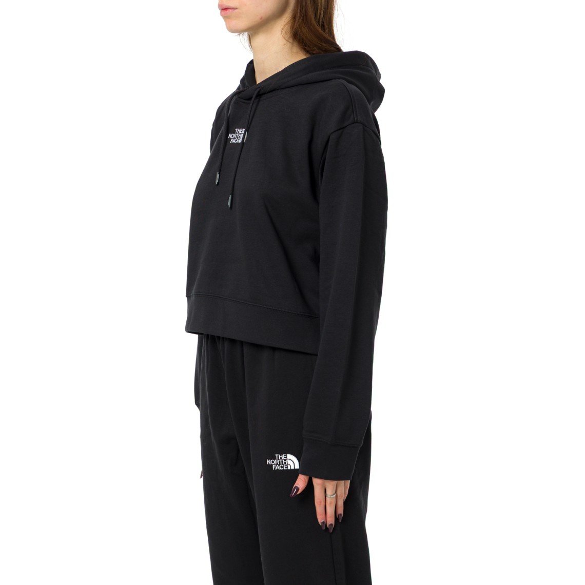 Felpa con cappuccio corta in vita Essential The North Face