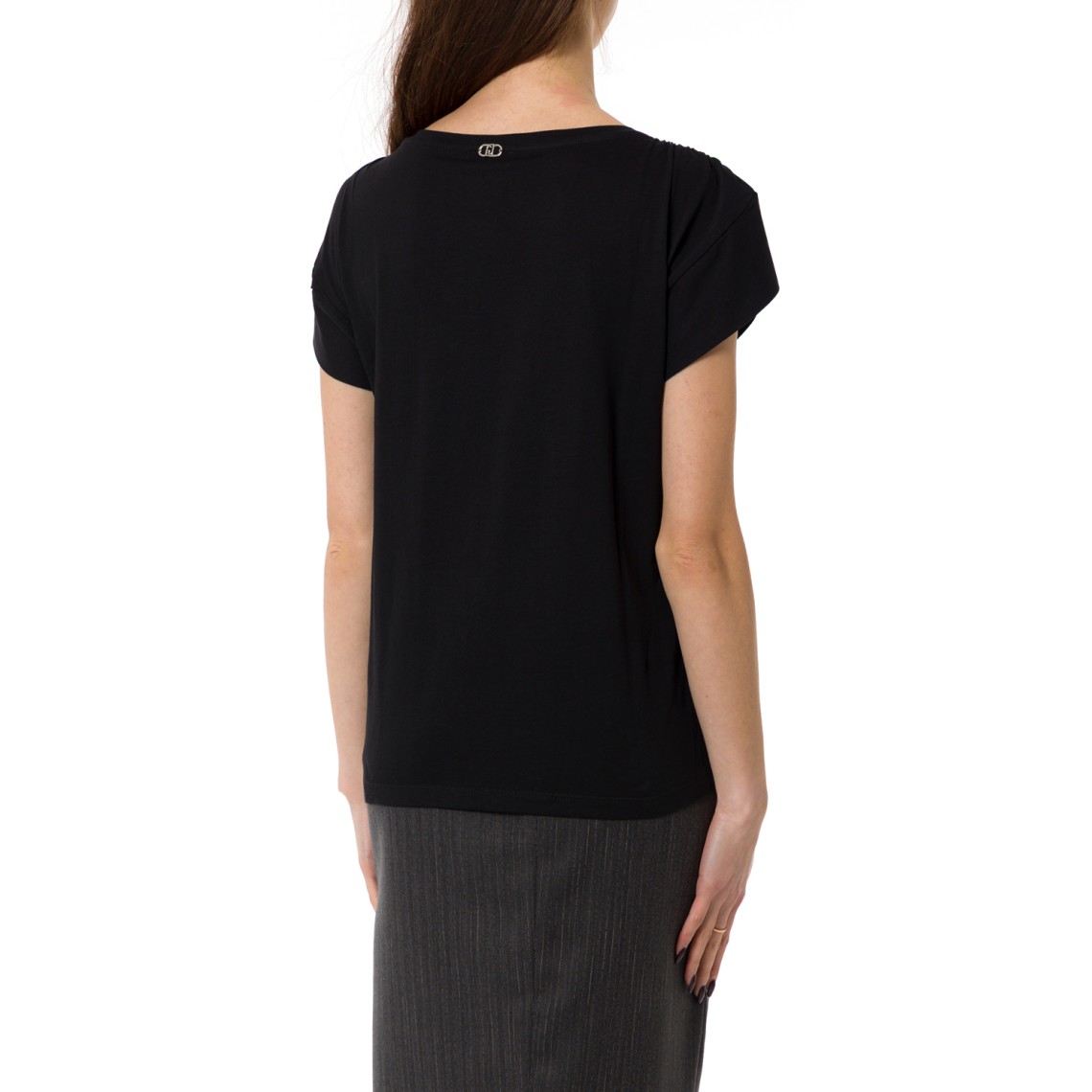 T-shirt in cotone con strass Liu Jo