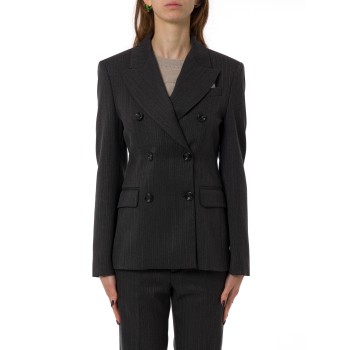 Blazer doppiopetto Liu Jo in crêpe gessato