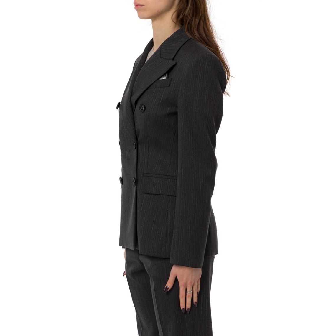 Blazer doppiopetto Liu Jo in crêpe gessato