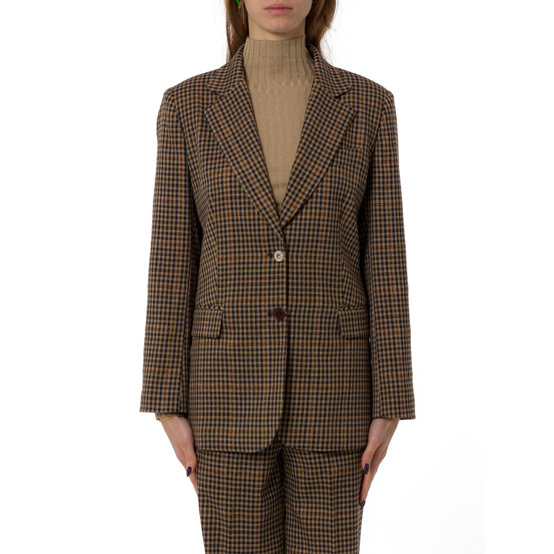 Giacca oversize a quadretti Liu Jo