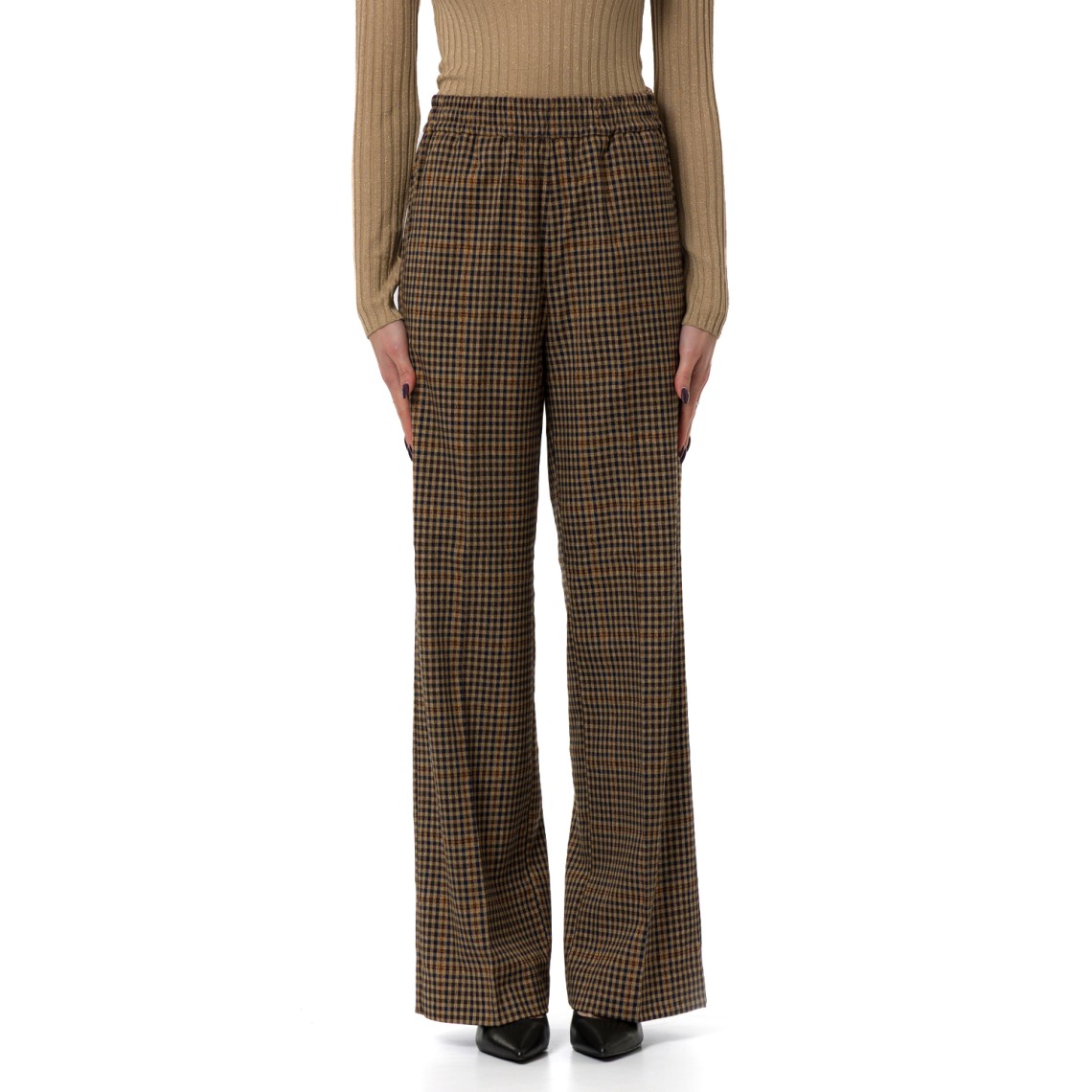 Pantaloni flare a quadretti Liu Jo