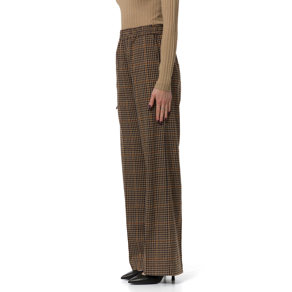 Pantaloni flare a quadretti Liu Jo