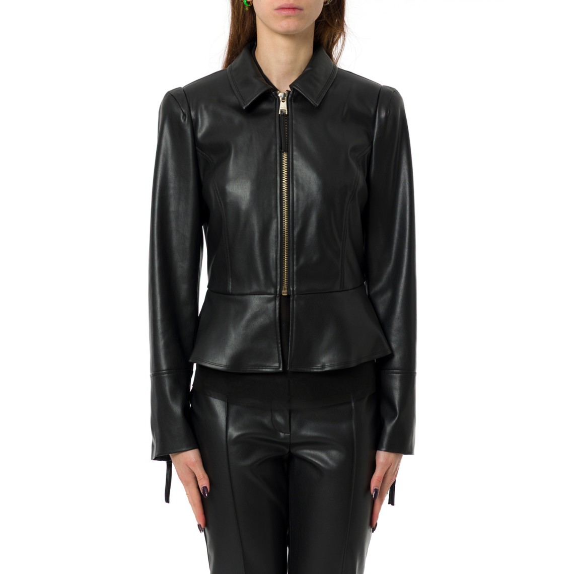 Giacca slim-fit in tessuto spalmato Liu Jo