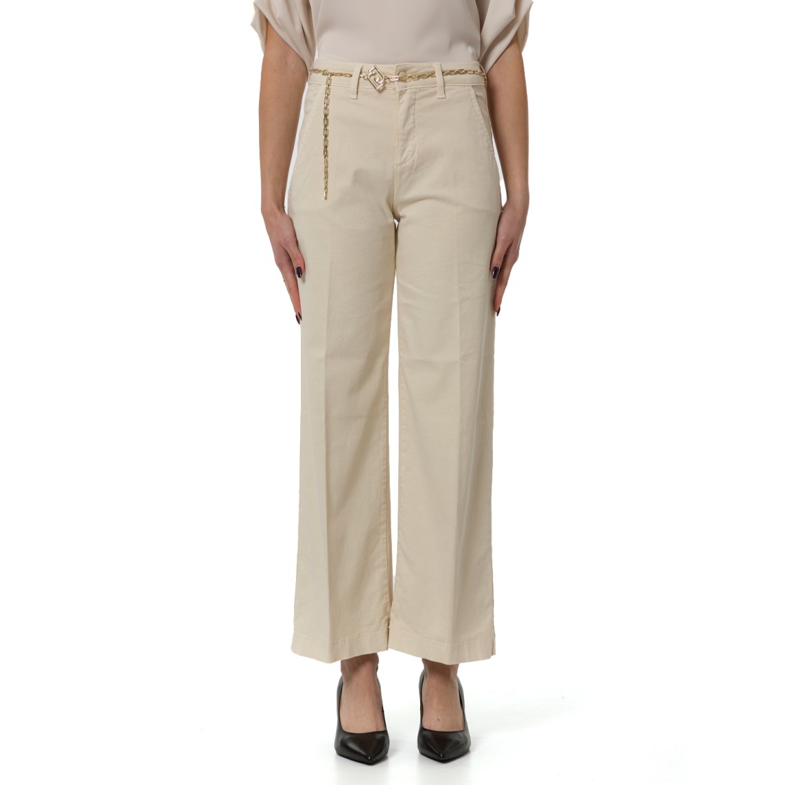 Pantaloni con cinturino logato Liu Jo