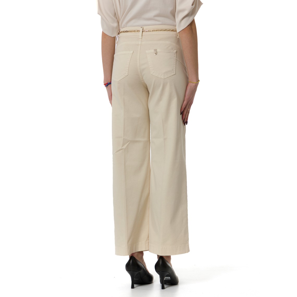 Pantaloni con cinturino logato Liu Jo