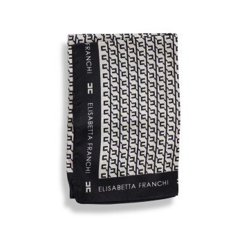 Foulard in twill di seta con stampa Elisabetta Franchi