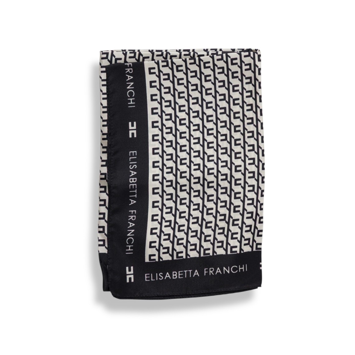 Foulard in twill di seta con stampa Elisabetta Franchi