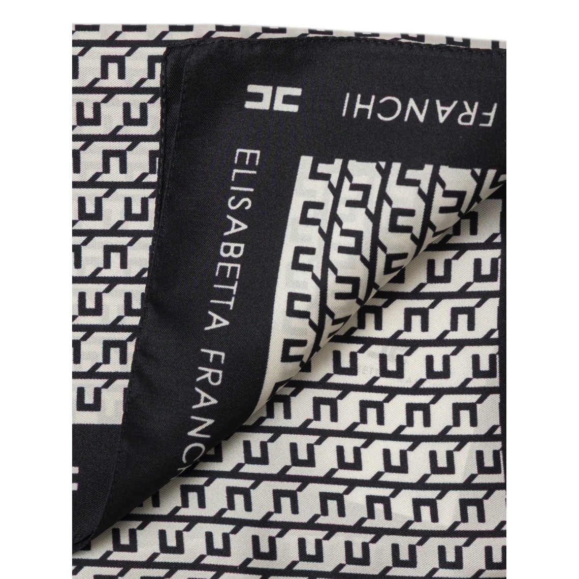 Foulard in twill di seta con stampa Elisabetta Franchi