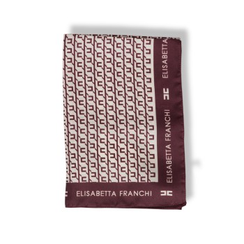 Foulard in twill di seta con stampa Elisabetta Franchi