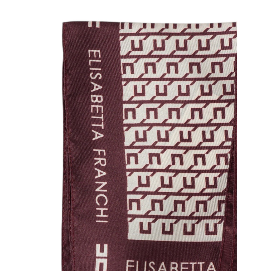 Foulard in twill di seta con stampa Elisabetta Franchi
