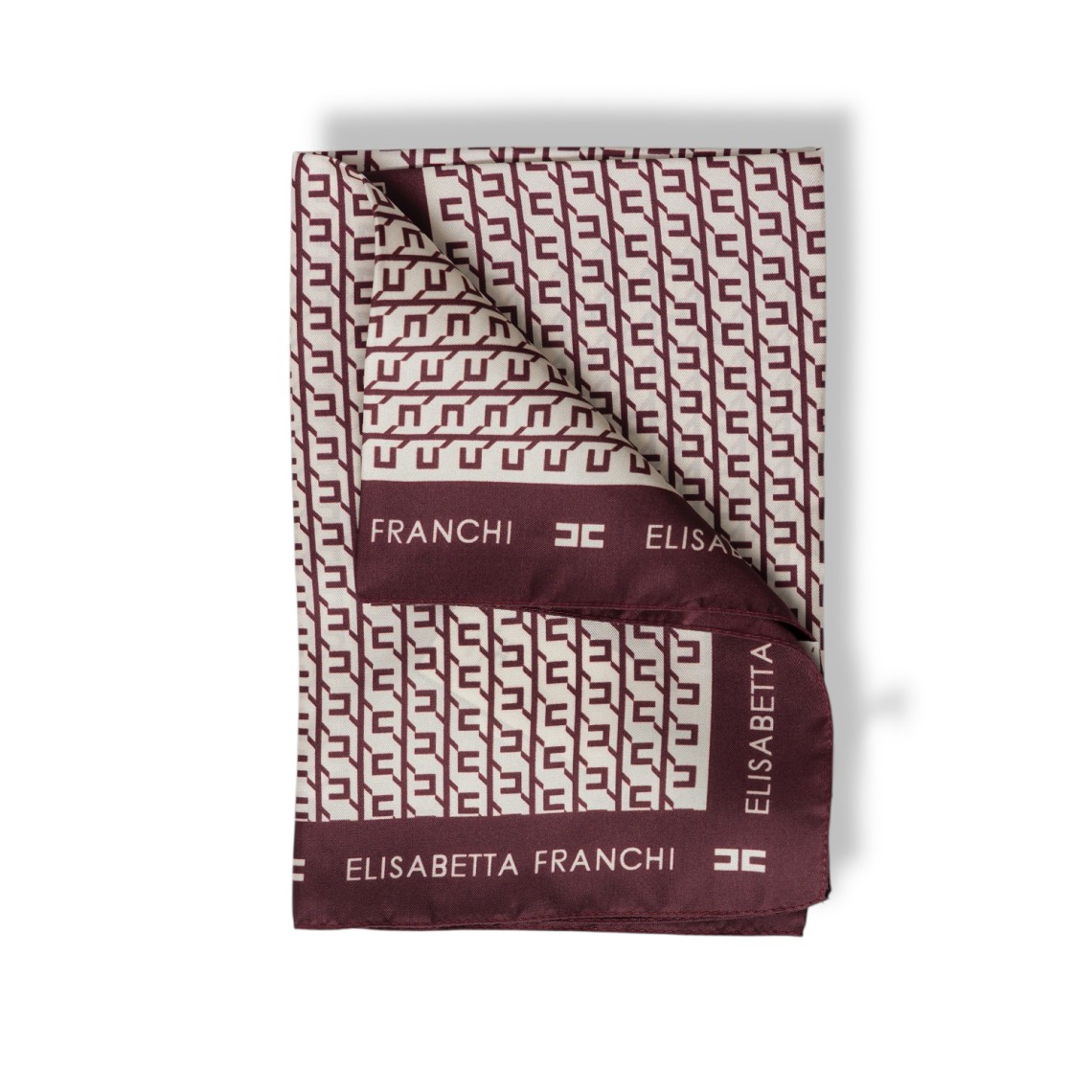 Foulard in twill di seta con stampa Elisabetta Franchi