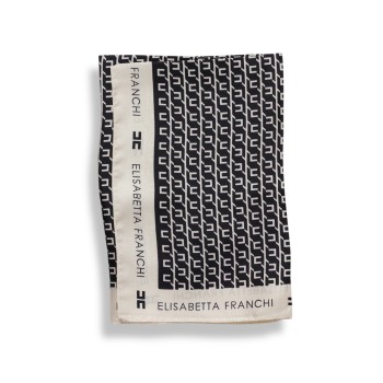 Foulard in twill di seta con stampa Elisabetta Franchi