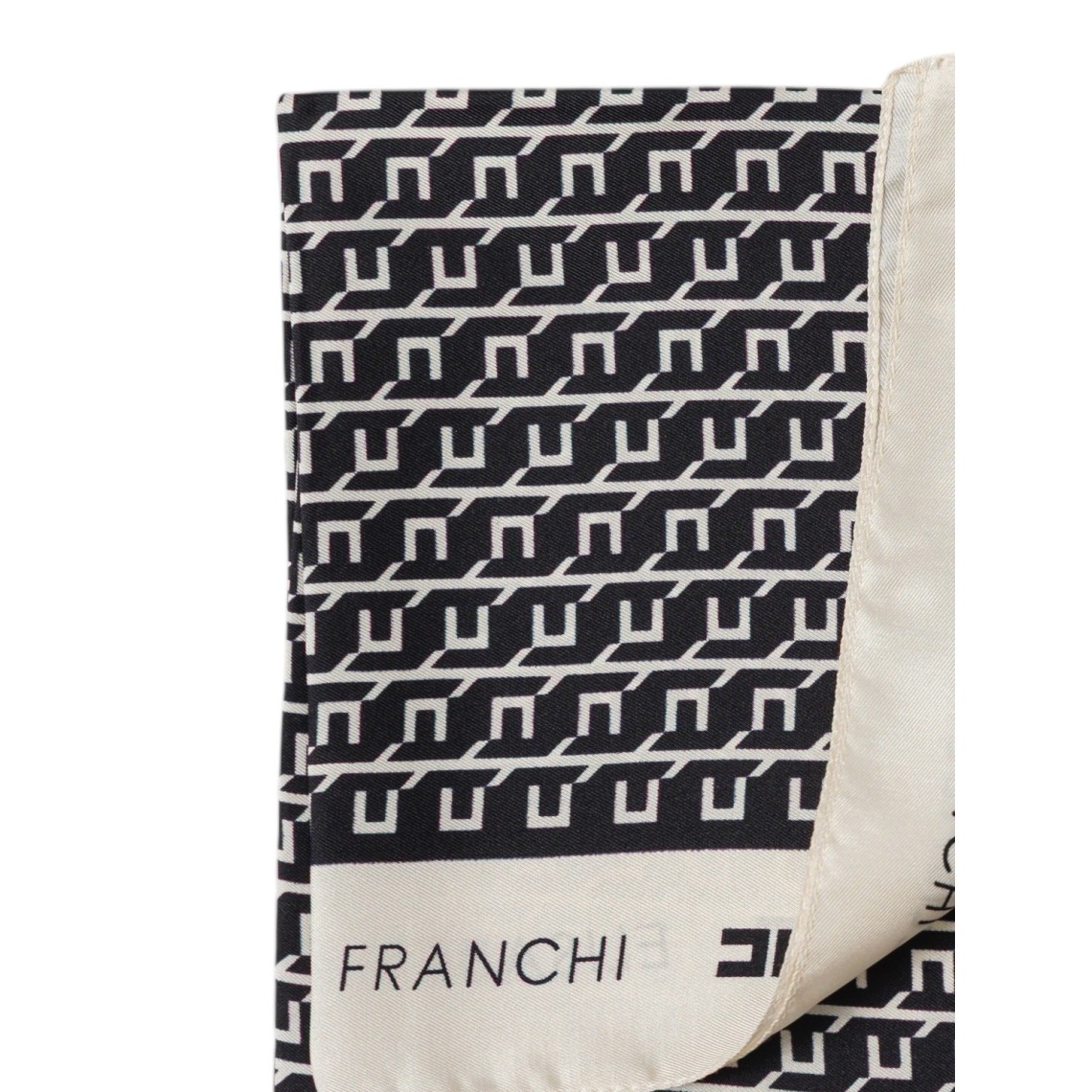 Foulard in twill di seta con stampa Elisabetta Franchi