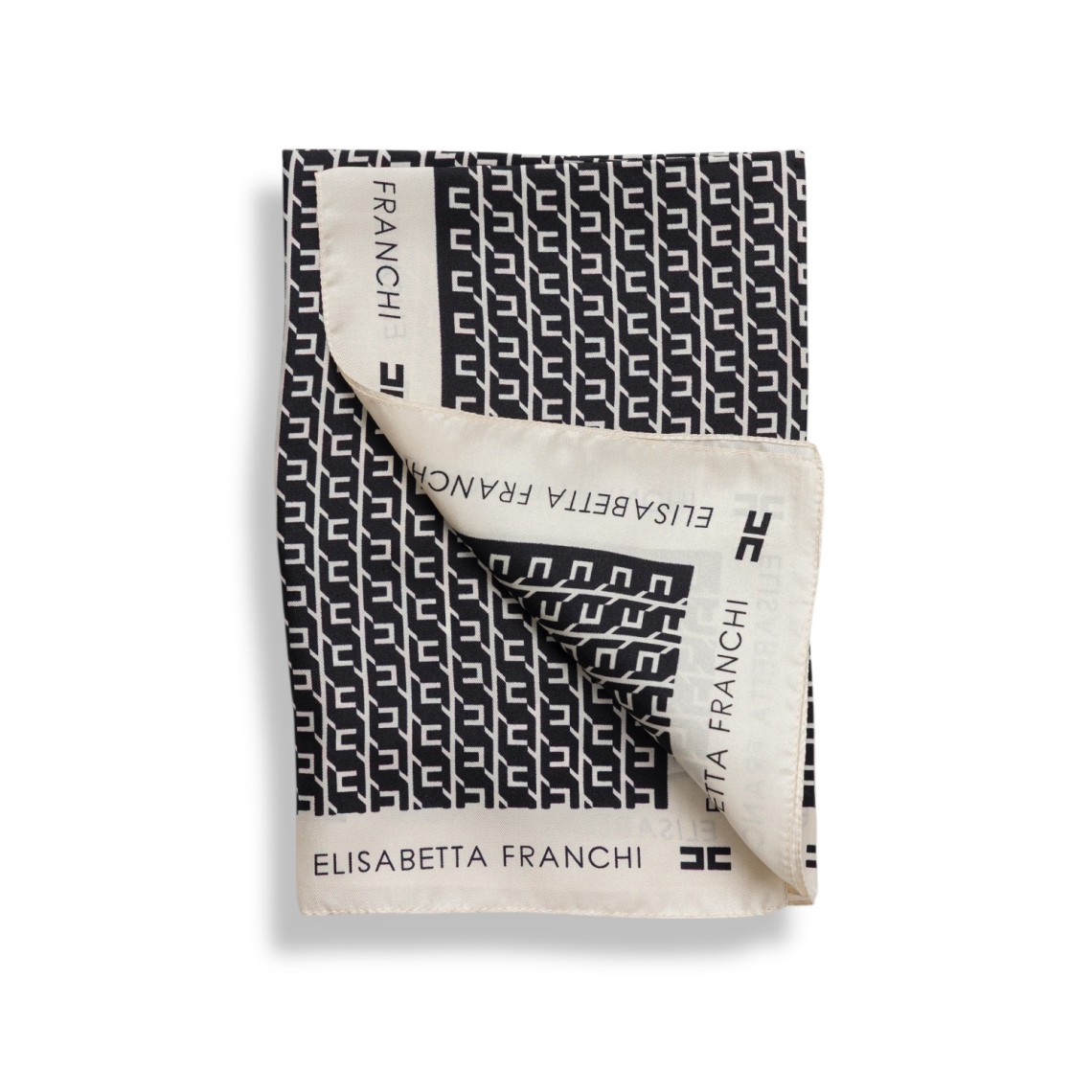Foulard in twill di seta con stampa Elisabetta Franchi