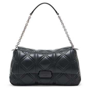 Borsa a spalla Emporio Armani con motivo a rilievo