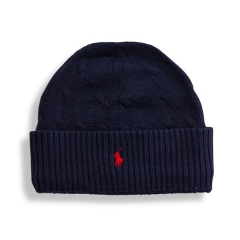 Cappello Polo Ralph Lauren in cotone a maglia intrecciata...